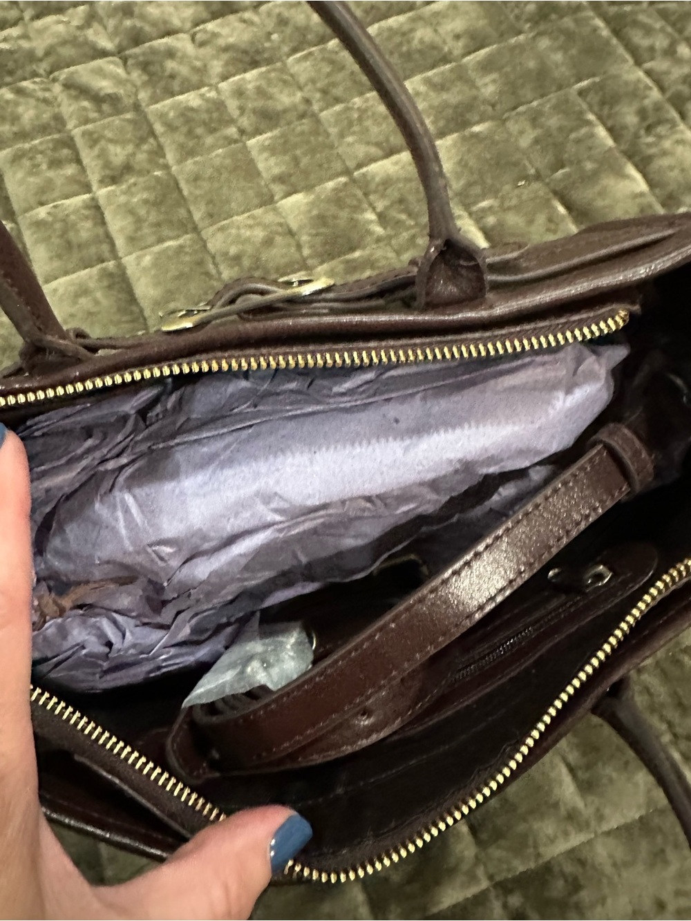 Genuine leather bag. Structured Shoulder Bag. - Picture 6 of 12